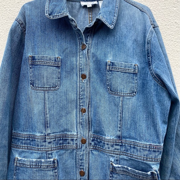 Vintage 90s Jones Sport Denim work chore jacket - Picture 4 of 12